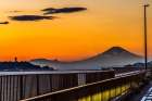 Colorful sunset, Kamakura, Kanagawa, Japan. Art Print
